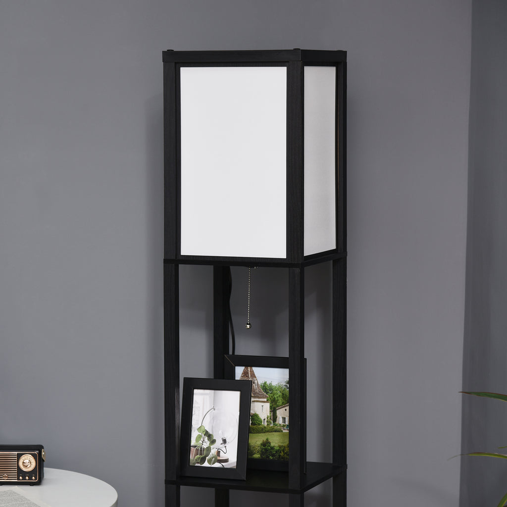 Modern Shelf Floor Lamp with Dual Ambient Light