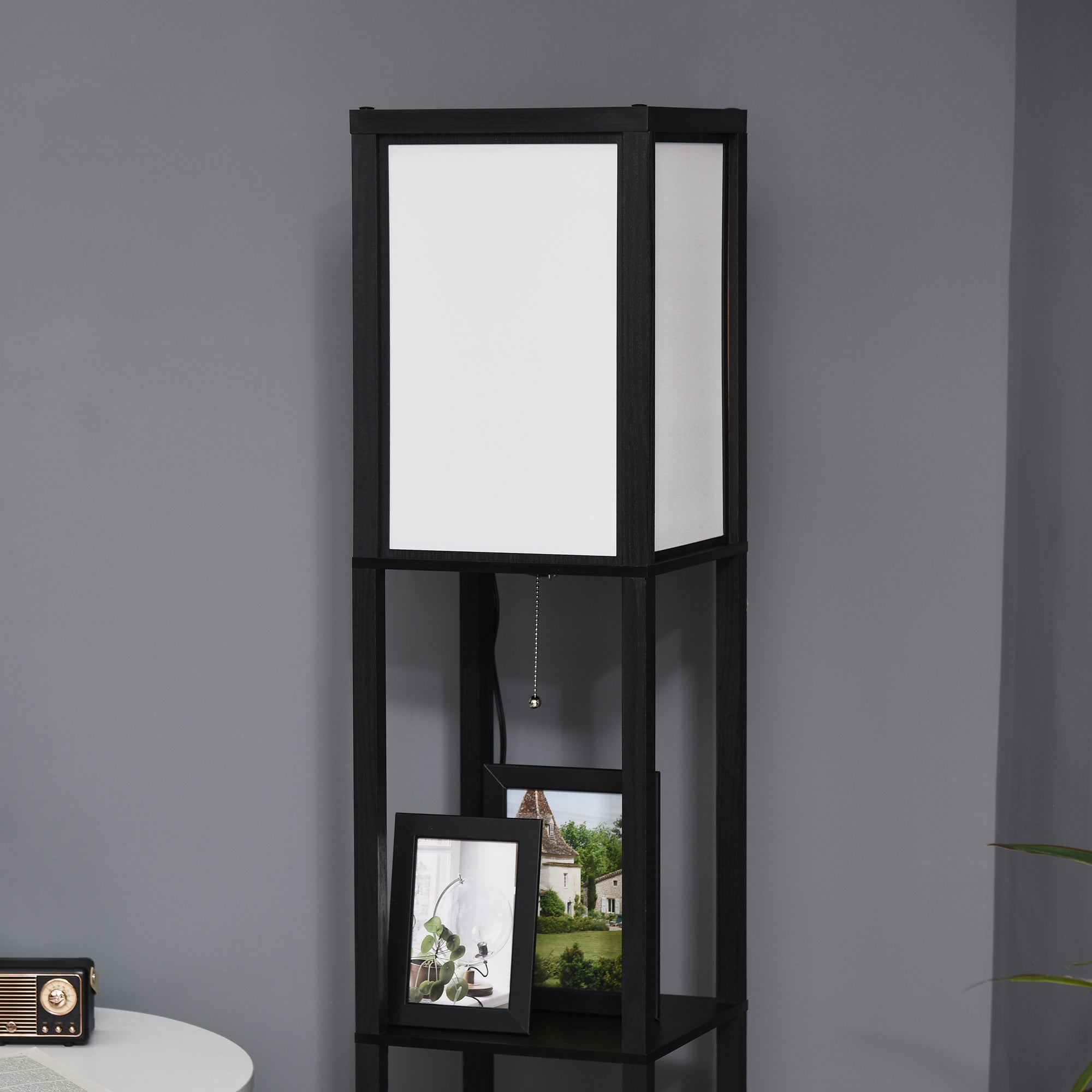 Modern Shelf Floor Lamp with Dual Ambient Light