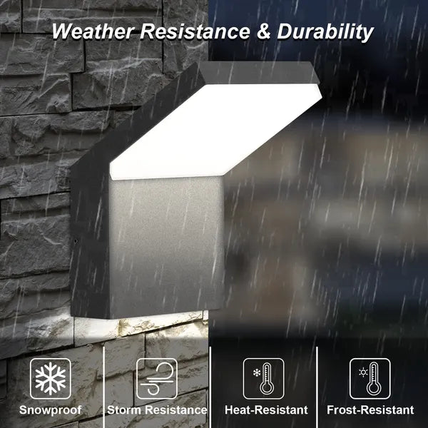 Inowel Wall Light Outdoor LED Wall Mount Lamp Modern Wall Sconce Lighting Lantern Fixture Aluminum Lights For Porch Front Door Garden Yard Patio IP65 Waterproof 19215