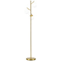 Modern 3-Light Floor Lamp for Living Room, Tree Standing Lamp with Globe Lampshades, 10.75"x10.75"x66.5", Gold